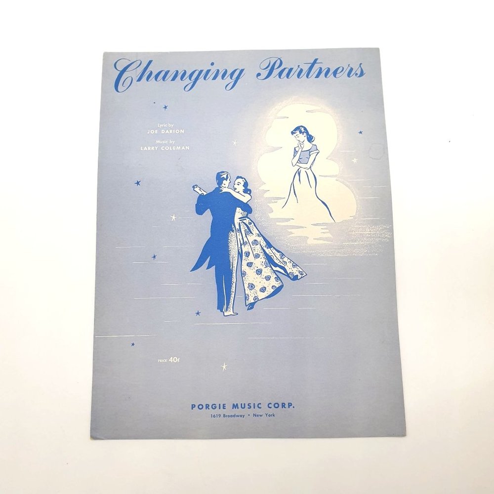 Vintage Sheet Music 1953 Changing Partners Piano Vocal Ukulele Darion Coleman